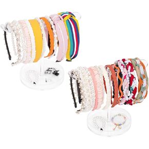 Clear Acrylic Headband Holder, 6 Pack Hair Accessories Organizer Hairband Rack, Jewelry Display Bracelet Display Holder Stand Organizer Jewelry Holder