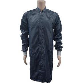 ESD Clean Room Frocks - Polyester W/Knit Cuffs, Meet Up To Class 1000 Clean Room - Navy Blue - 4XL