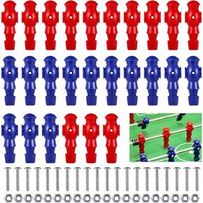 OMISTAR 26 Pcs Foosball Men, Resin Foosball Replacement Parts, Table Soccer Player Set for Tournament Foosball, 13 Red and 13 Blue