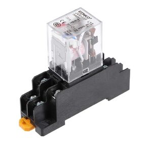 uxcell Electromagnetic Power Relay, JQX-13F AC110V Coil DPDT 8Pins Red Light Electromagnetic Power Relay + Socket