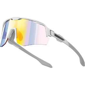 Photochromic Cycling Glasses Sports Sunglasses for Men Women, UV Protection, Mountain Bike MTB Bicycle Riding
