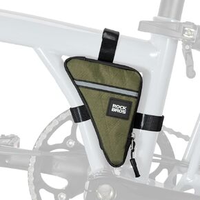 ROCKBROS Triangle Bike Bag for Brompton Bike Frame Bag Folding Bicycle Cycling Storage Bag Cycling Pouch Brown