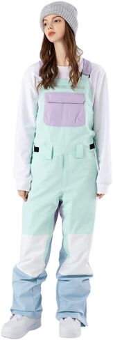 SEARIPE Women and Mens Snow Bibs Adjustable Overalls Pants Wear-resistant Bib Hiking Climbing Insulated Ski Pants in Saudi Arabia