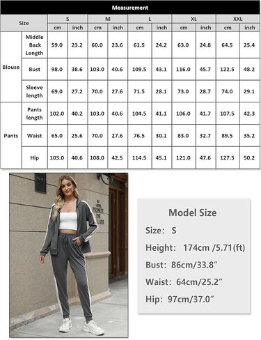 Marvmys Women's 2 Piece Tracksuit Set Full Zip-Up Hoddie Sweatsuits Color Block Jogging Suits with Pockets in Kuwait
