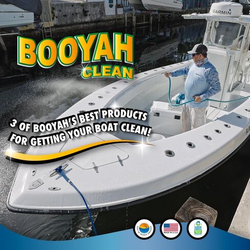 BooYah Clean Non-Acid Instant Hull Cleaner – Removes Water and Scum Lines, Fish Blood, and Tannin Stains – Meets EPA Safer Choice Direct Release Criteria in Saudi Arabia