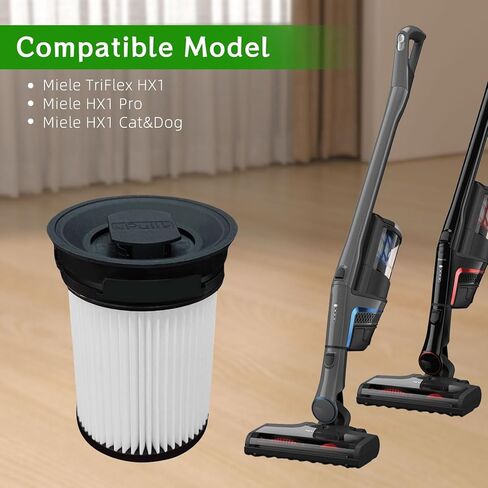 MZY LLC 3 عبوات استبدال الفلتر Miele TriFlex HX1، Pro، Cat & Dog مكنسة كهربائية لاسلكية، استبدال فلتر HX-FSF HEPA، أجزاء المكنسة الكهربائية رقم #11289902 in Kuwait