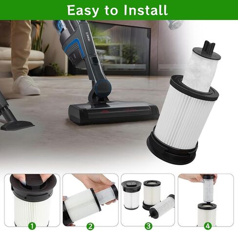 MZY LLC 3 عبوات استبدال الفلتر Miele TriFlex HX1، Pro، Cat & Dog مكنسة كهربائية لاسلكية، استبدال فلتر HX-FSF HEPA، أجزاء المكنسة الكهربائية رقم #11289902 in Kuwait