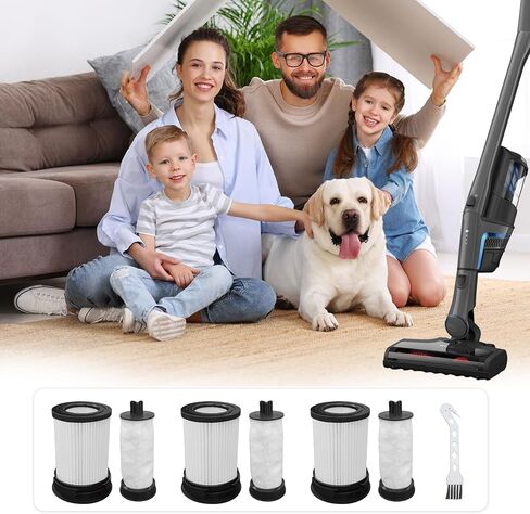 MZY LLC 3 عبوات استبدال الفلتر Miele TriFlex HX1، Pro، Cat & Dog مكنسة كهربائية لاسلكية، استبدال فلتر HX-FSF HEPA، أجزاء المكنسة الكهربائية رقم #11289902 in Kuwait