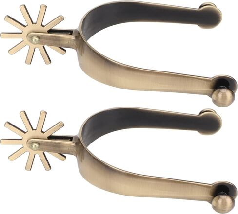 1 Pair Spurs for Horses, Vintage Zinc Alloy Mens Horse Spurs Set, Spurs for Cowboy Boots Women Adopts Rotatable Gear Design(4.1 x 3in) in Saudi Arabia