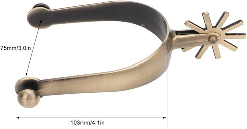 1 Pair Spurs for Horses, Vintage Zinc Alloy Mens Horse Spurs Set, Spurs for Cowboy Boots Women Adopts Rotatable Gear Design(4.1 x 3in) in Saudi Arabia