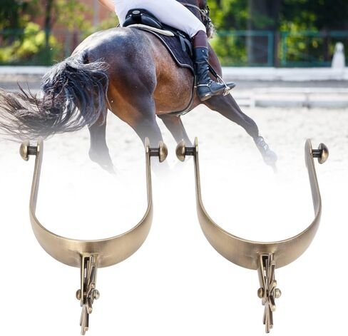 1 Pair Spurs for Horses, Vintage Zinc Alloy Mens Horse Spurs Set, Spurs for Cowboy Boots Women Adopts Rotatable Gear Design(4.1 x 3in) in Saudi Arabia