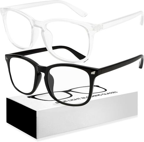 2 Pack Blue Light Glasses For Woman/Men, Reading Glasses Blue Light Blocking Glasses Computer Bluelight Glasses in Saudi Arabia