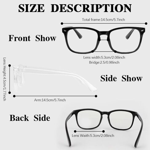2 Pack Blue Light Glasses For Woman/Men, Reading Glasses Blue Light Blocking Glasses Computer Bluelight Glasses in Saudi Arabia