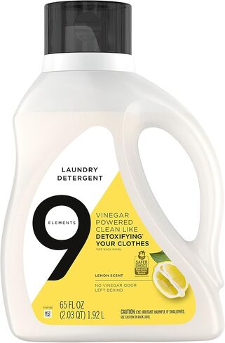 9 عناصر صابون سائل منظف الغسيل الطبيعي، رائحة اللافندر، مدعوم بالخل، 92 أونصة سائلة، عدد 1، منظف الغسيل السائل، صابون الغسيل in Kuwait