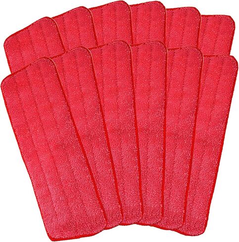 Microfiber Mop Pads, 18.5 x 6.3 Inch Reusable and Washable Spray Mop Pads, Wet and Dry Household Mop Pad Replacement, Set of 12(Colorful) in Saudi Arabia