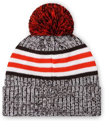 FOCO NFL Team Logo Heather Stripe Pom Beanie Hat in Saudi Arabia