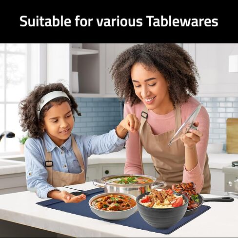 | صينية التدفئة الكهربائية | سخانات الطعام للحفلات والبوفيهات | صينية بوفيه مع تحكم في درجة الحرارة قابل للتعديل وسطح غير لاصق | حصيرة تدفئة الطعام | مثالية لحفظ الطعام دافئًا (أزرق) in Kuwait