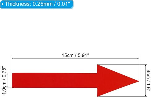 PATIKIL 6"x2" Arrow Sticker, 48 Pack PVC Removable Self Adhesive Waterproof Floor Decal Wall Marking Arrow Sign for Road Instructions, Blue in Saudi Arabia