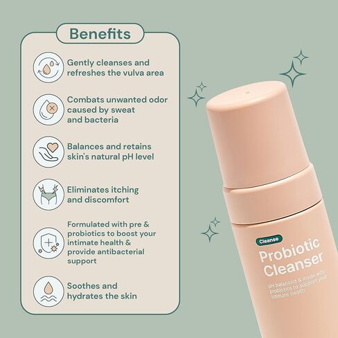 Ease - Probiotic Cleanser, Intimate Foaming Feminine Wash, Gentle Feminine Care Formula for Itching and Discomfort, Soothing and Hydrating pH Balance Feminine Wash, 150 ml, Fragrance-Free in Saudi Arabia