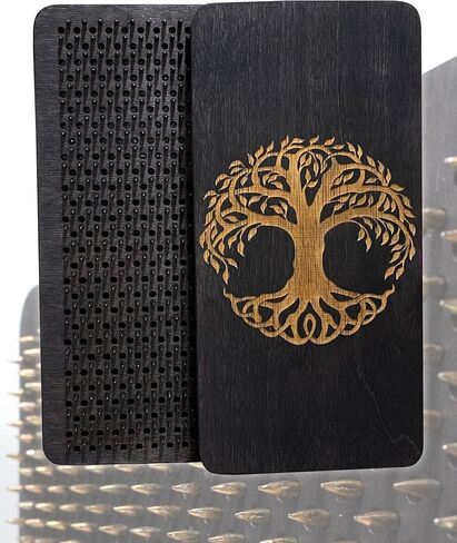 Sadhu board, Wooden Yoga Board for Acupressure and Meditation with Nails for Deep Tissue Massage, Acupuncture Massage, Nails Distance 0.39 In (10 mm) in Saudi Arabia