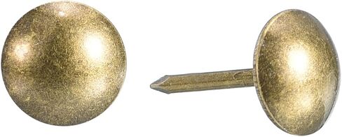 uxcell Upholstery Tacks Nail Pins Furniture, 50Pcs 16x16mm Thumb Tack Pins Assortment Kit Carbon Steel for Home Sofa DIY Decorative Nail Heads Nails, Yellow Bronze in Saudi Arabia