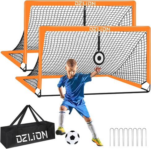 2 Pack Soccer Goals for Kids, 4x3/6x4 ft Portable Kids Soccer Goals for Backyard Pop Up Soccer Goal Net Toddle Soccer Nets for Kids Youth Outdoor Sports in Saudi Arabia