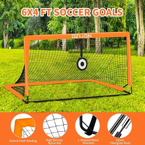2 Pack Soccer Goals for Kids, 4x3/6x4 ft Portable Kids Soccer Goals for Backyard Pop Up Soccer Goal Net Toddle Soccer Nets for Kids Youth Outdoor Sports in Saudi Arabia