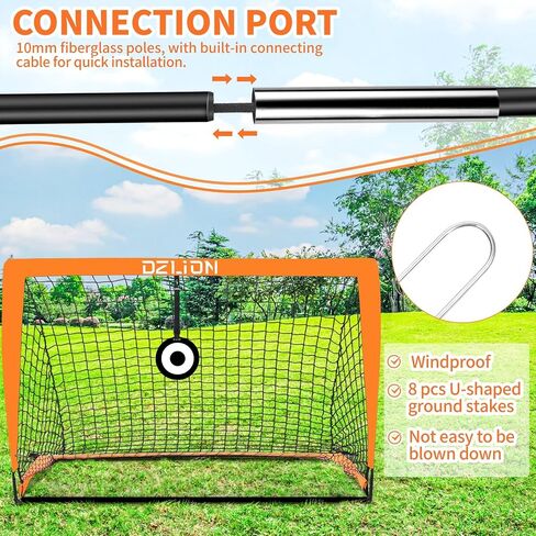 2 Pack Soccer Goals for Kids, 4x3/6x4 ft Portable Kids Soccer Goals for Backyard Pop Up Soccer Goal Net Toddle Soccer Nets for Kids Youth Outdoor Sports in Saudi Arabia
