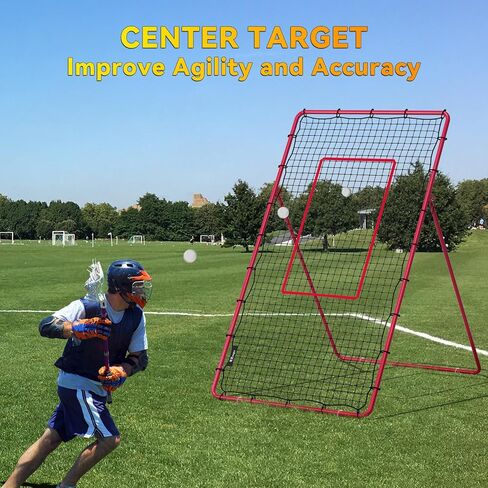 Adjustable Volleyball Rebounder Net, Volleyball Training Equipment Bounce Back Net with5 Rebound Angles Neon Target and Bungee Cords for Pitching, Throwing and Catching in Saudi Arabia