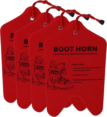 2 حزمة من قرون أحذية التزلج مقاس 13 بوصة لأحذية التزلج والتزحلق على الجليد لبيسة أحذية قابلة للقص لأحذية التزلج، وتساعد على إدخال بطانات التمهيد in Kuwait