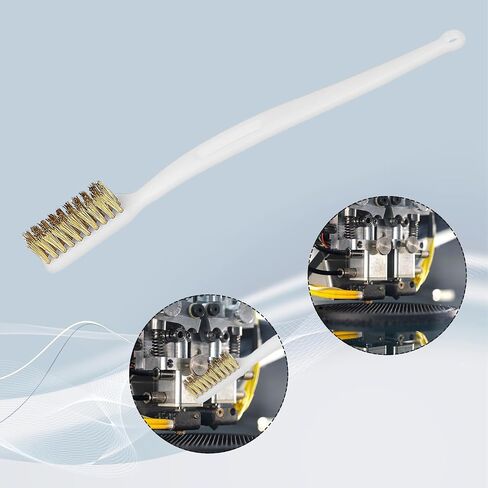6 Pcs Copper Wire Brush Small Brass Brush 3D Printer Nozzle Brush Cleaning Tool Mini Curved Handle Scratch Wire Toothbrush Masonry Brush Heated Bed Cleaning Parts for Cleaning Welding Slag and Rust in Saudi Arabia