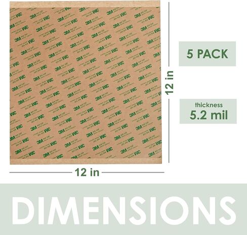 Adhesive Transfer Tape, Double Sided Transfer Sheet, 468MP, 10inch x 10inch (5-Pack) in Saudi Arabia