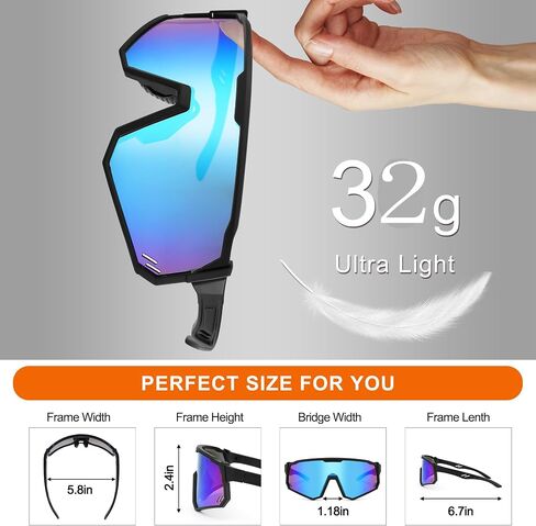 Sport Sunglasses for Women Men,Camping,Golf,Pickleball,Tennis,Fishing,Cycling Sunglasses UV Protection in Saudi Arabia