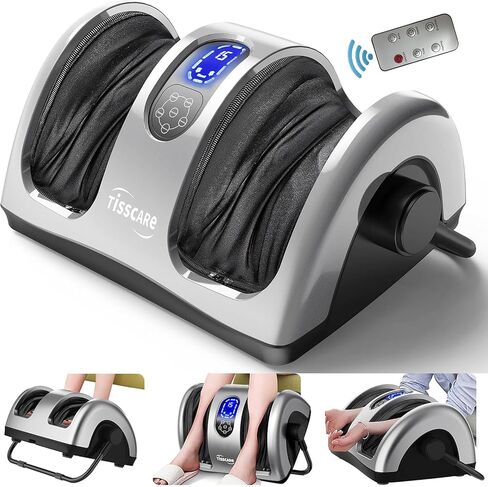 TISSCARE Shiatsu Foot Massager with Heat: Foot Massager Machine for Neuropathy, Plantar Fasciitis and Pain Relief-Massage Foot, Leg, Calf, Ankle with Deep Kneading Heat Therapy, Gift for Woman, Man in Saudi Arabia