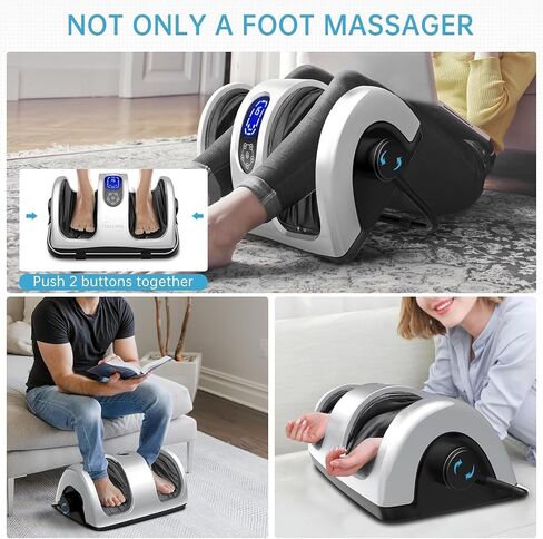 TISSCARE Shiatsu Foot Massager with Heat: Foot Massager Machine for Neuropathy, Plantar Fasciitis and Pain Relief-Massage Foot, Leg, Calf, Ankle with Deep Kneading Heat Therapy, Gift for Woman, Man in Saudi Arabia