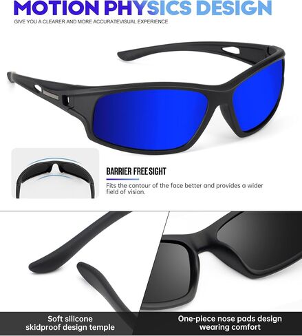NSSIW Polarized Sunglasses-for-Men-Women Sports Mens-Sunglasses: Wrap Around Sun Glasses UV400 Running Fishing Golf 3 Packs in Saudi Arabia