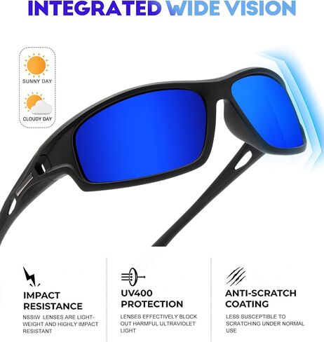 NSSIW Polarized Sunglasses-for-Men-Women Sports Mens-Sunglasses: Wrap Around Sun Glasses UV400 Running Fishing Golf 3 Packs in Saudi Arabia