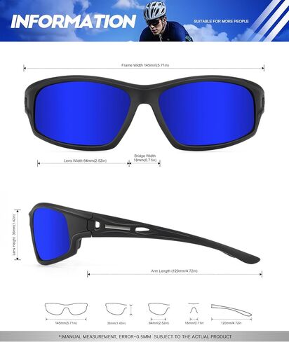 NSSIW Polarized Sunglasses-for-Men-Women Sports Mens-Sunglasses: Wrap Around Sun Glasses UV400 Running Fishing Golf 3 Packs in Saudi Arabia
