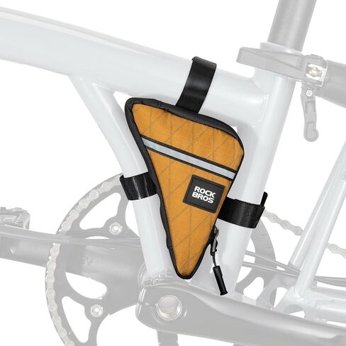 ROCKBROS Triangle Bike Bag for Brompton Bike Frame Bag Folding Bicycle Cycling Storage Bag Cycling Pouch Brown in Saudi Arabia