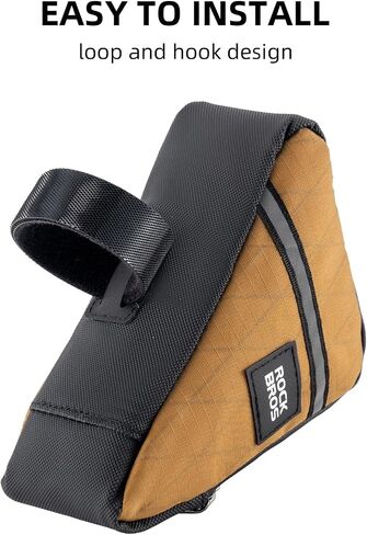 ROCKBROS Triangle Bike Bag for Brompton Bike Frame Bag Folding Bicycle Cycling Storage Bag Cycling Pouch Brown in Saudi Arabia
