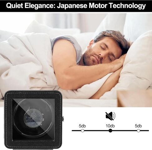 ملفاف ساعة أوتوماتيكي من كالاوين، ملفاف ساعة جلدي فردي مع محرك ياباني هادئ، 4 أوضاع دوران مع ضوء LED هدية باللون الأخضر in Kuwait