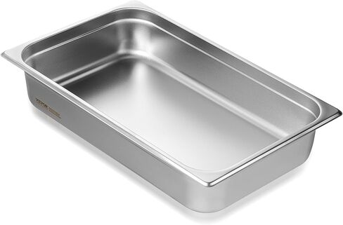 VEVOR 6 Pack 4-Inch Deep Hotel Pans, Full Size Steam Table Pan, 0.8mm Thick, Commercial Stainless Steel Chafing Steam Table Pan, Catering Storage Food Pan in Saudi Arabia