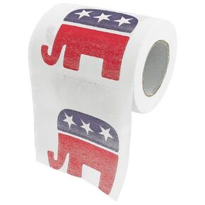 Fairly Odd Novelties Republican GOP Logo Novelty Toilet Paper,Red, White and Blue