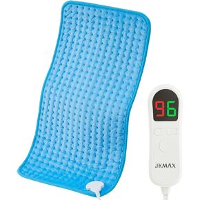 Heating Pad for Back Pain & Cramps Relief - Heat Pads for Back with 10 Heat Settings 6 Level Timer Auto Shut Off - Electric Heating Pads Machine Washable - Large Heat Pad (12"x24" Grey)