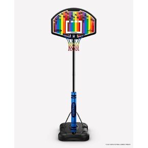 سبالدينج X كرايولا 32 بوصة طوق كرة سلة محمول متداخل مركب صديق للبيئة مع مجموعة علامات محكمة صغيرة in Kuwait