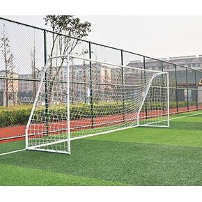 PASS Premier® 12 X 6 Ft. Youth Size Steel Soccer Goal. 2" Diameter Strongest Steel Frame w/Durable 4mm Net, Ground Stakes, Elastic Clasp & Re-Usable Ties. 12x6 Ft. Practice Aid.