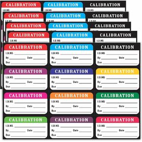 PARTH IMPEX Calibration Stickers Labels - (Pack of 240) 1" x 2" Color Coded Self Adhesive Laminated Vinyl Decals for NIST, ISO-9000 Quality Control Calibrations