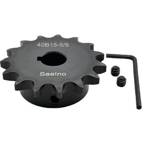 #40 Roller Chain Sprocket Type B 5/8 inch Bore 15 Tooth, Hardened Antirust 1045 Steel Drive Sprockets 40B15-5/8