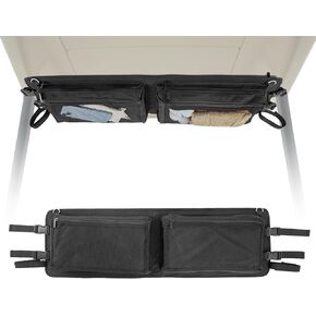 Golf Cart Ceiling Overhead Storage Bag,Golf Cart Organizer Ceiling Mesh Storage Bag,Compatible with Club Car Precedent, Tempo, Onward,Heavy Duty Golf Cart Overhead Organizer Bag