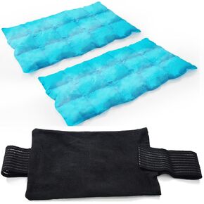 2 Ice Packs for Injuries Reusable, Cold and Hot Packs for Injuries, Joint Pain, Muscle Soreness, and Body Inflammation, with Wraps, Adjustable for Knees, Back, Shoulders, Arms, and Legs
